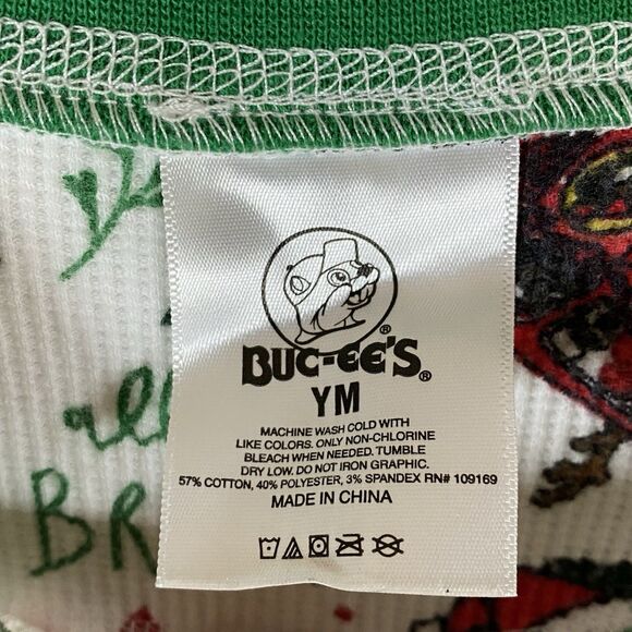 Buc-ees YOUTH MEDIUM Christmas One Piece Pajamas - Picture 11 of 11